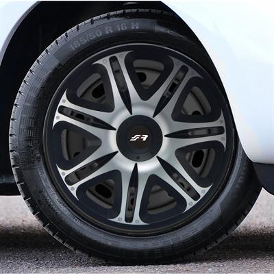 Wheel covers 14 Nascar Silver Black