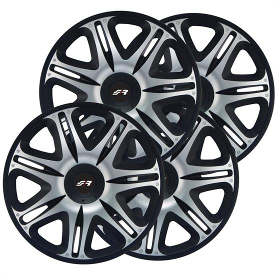 Wheel covers 16 Nascar Silver Black
