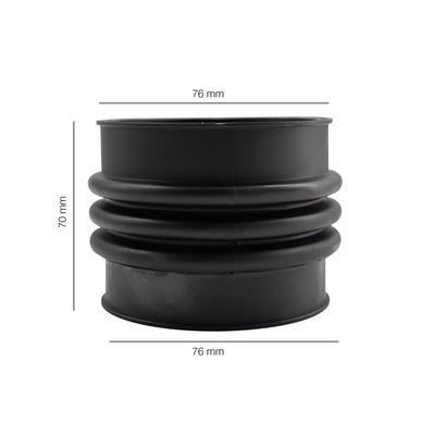 Rubber hose with bellows diam.76mm