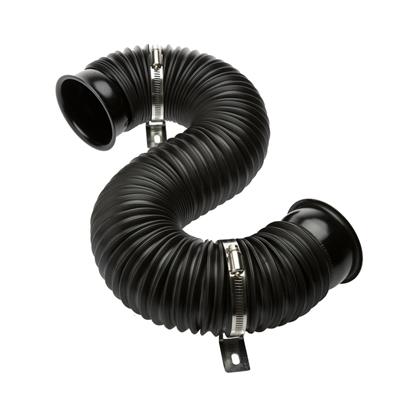 Tubo di aspirazione nero raccordi neri diam.76mm