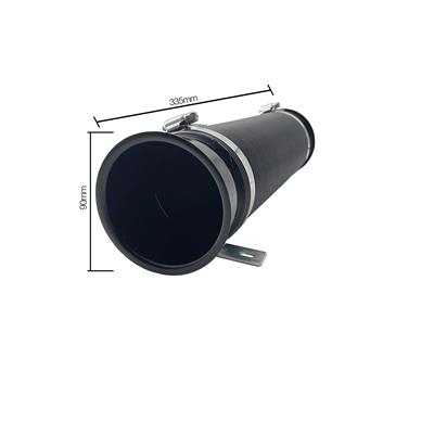 Tubo di aspirazione nero raccordi neri diam.76mm