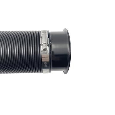 Tubo di aspirazione nero raccordi neri diam.76mm