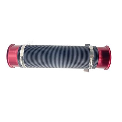 Tubo di aspirazione nero raccordi rossi diam. 76mm