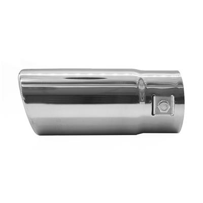 Muffler Tip round slant stainless steel