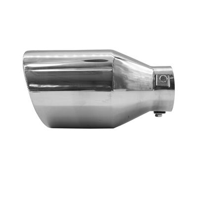 Muffler Tip round slant stainless steel
