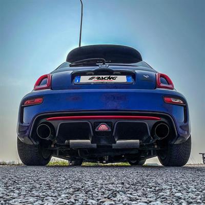 Muffler Tip round slant black stainless steel