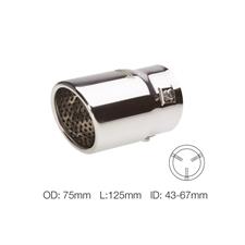 Muffler Tip round slant stainless steel