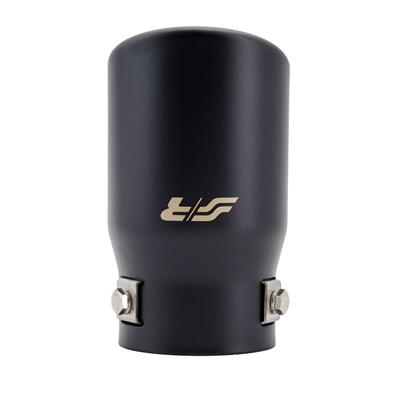 Muffler Tip round id 66mm  slant stainless black steel