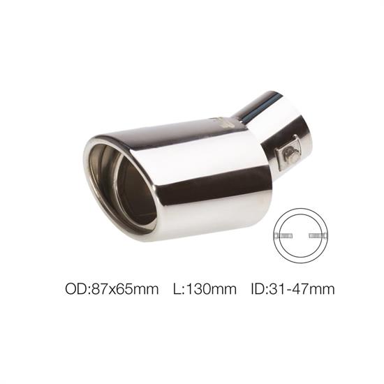 Terminale ovale DTM acciaio inox