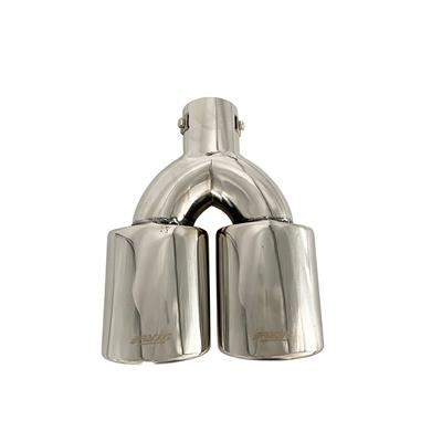 Muffler Tip oval slant double stainless steel