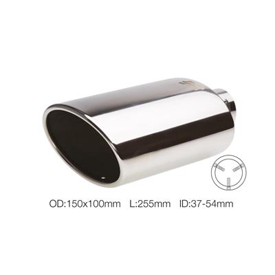 Muffler Tip oval slant stainless steel