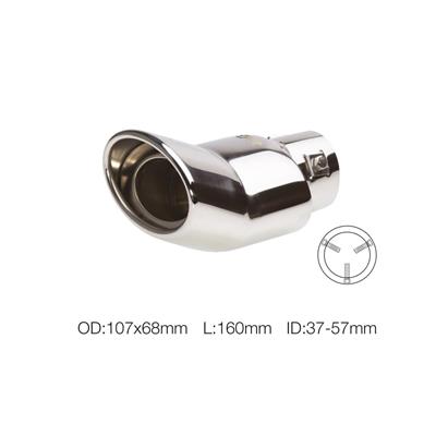 Muffler Tip oval DTM stainless steel
