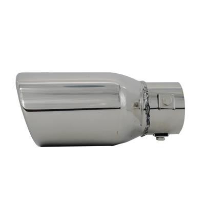 Muffler Tip oval id 37-60mm slant stainless steel