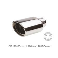 Muffler Tip oval slant stainless steel