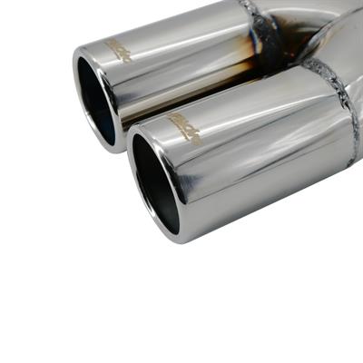 Muffler Tip round double stainless steel