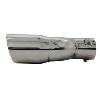 Muffler Tip round double slant stainless steel