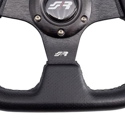 Volante sportivo X2 Poly - in pelle rossa
