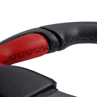 Volante sportivo X2 Poly - in pelle rossa