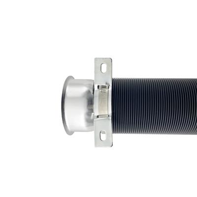 Power flow hose black silver connectors diam.76mm