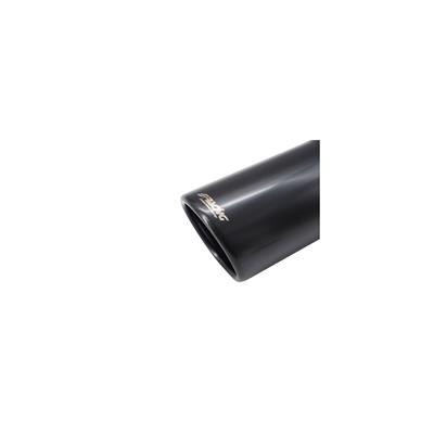 Muffler Tip round slant stainless black steel