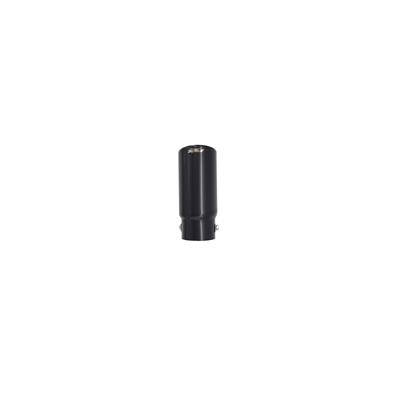 Muffler Tip round slant stainless black steel