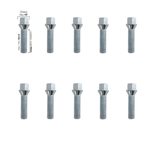 10 bolts key 17 14x1.5 l.50mm