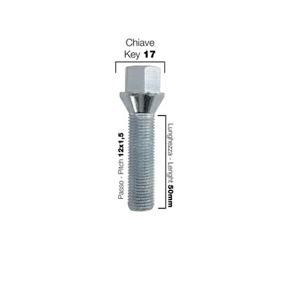 10 bolts key 17 14x1.5 l.50mm