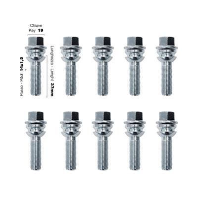 10 bolts key 19 14x1.5 l.37mm spherical floating ring
