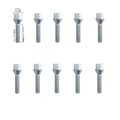 10 bolts key 17 12x1.5 l.50mm
