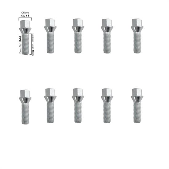 10 bolts key 17 14x1.5 l.40mm