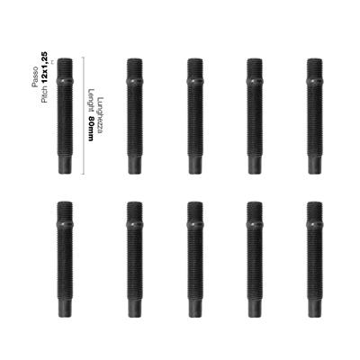 10 wheel studs 12x1.25 l.80mm
