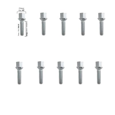 10 bolts key 17 12x1.5 l.40mm spherical