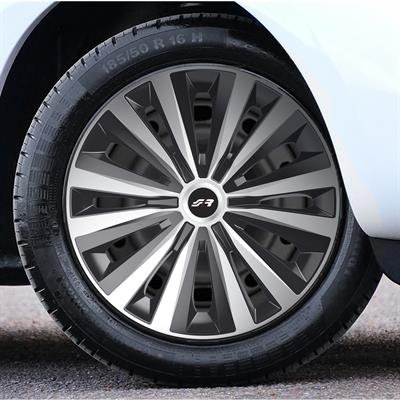 Wheel covers 15 Multi Silver Black