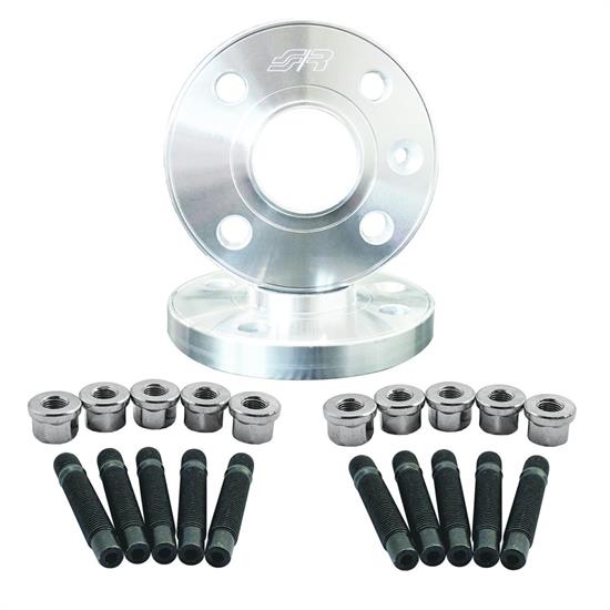 2 distanziali ruota 16mm 4x108 65,1 con bull.e dadi piatti