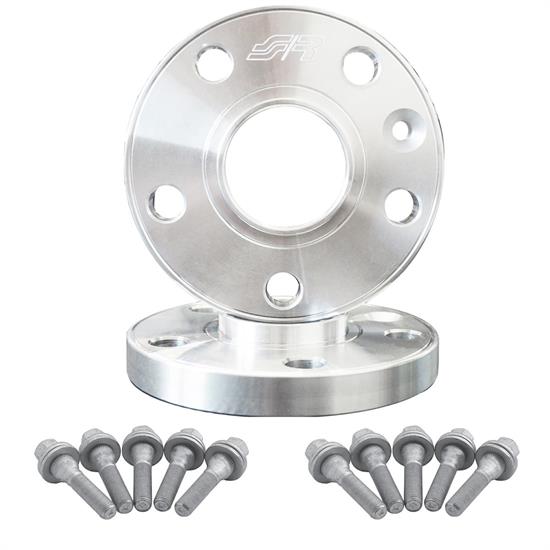 2 wheel spacers 16mm 5x108 center hole 65,1 with flat head bolts