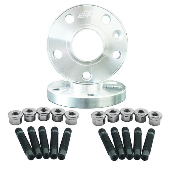 2 wheel spacers 16mm 5x108 65,1 with bolts+flat nuts