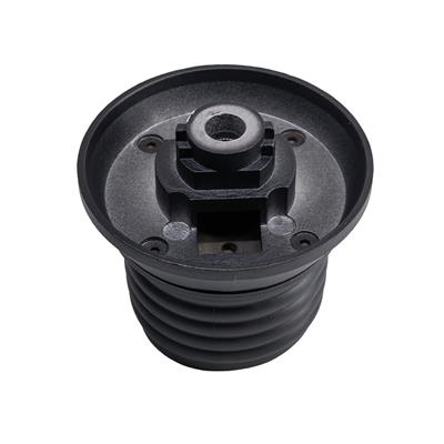 Hub collapsible with airbag