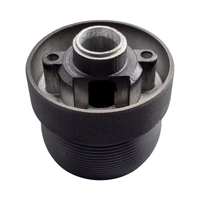 Hub collapsible with airbag