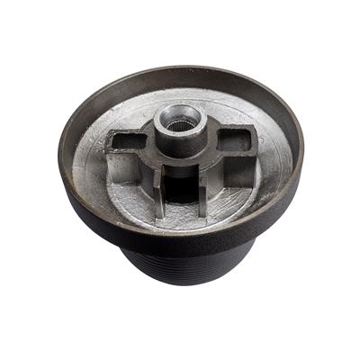 Hub collapsible with airbag