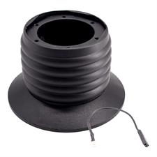 Hub collapsible with airbag