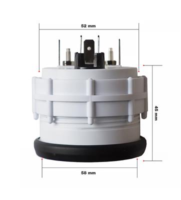 Manometer turbo pressure 3 BAR Black line