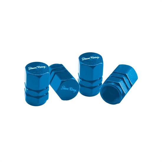 Valve caps Hexagonal Blue