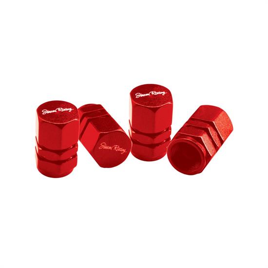 Valve caps Hexagonal Red