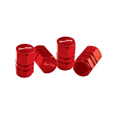 Valve caps Hexagonal Red