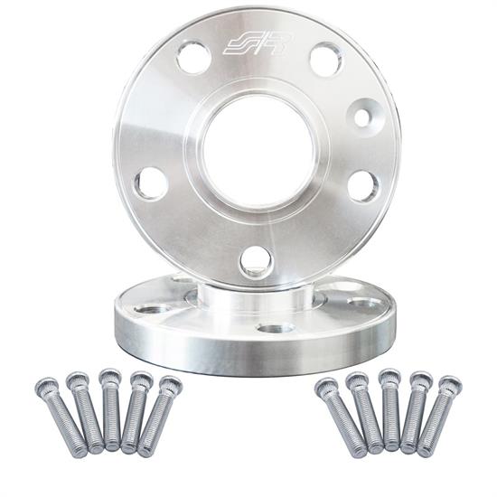 2 wheel spacers aluminium 16mm 5x108 65,1 with bolts