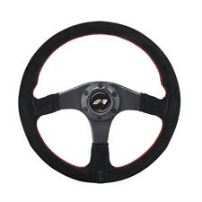 Black Dia 320 mm Simoni Racing INT330/P Steering Wheel Zwart Leather 