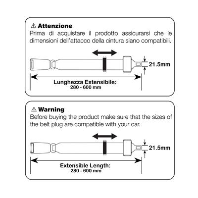 Veeki 4 pezzi cintura di sicurezza cintura di sicurezza cintura di sicurezza  baionetta inserto con prolunga connettore accessori (beige)