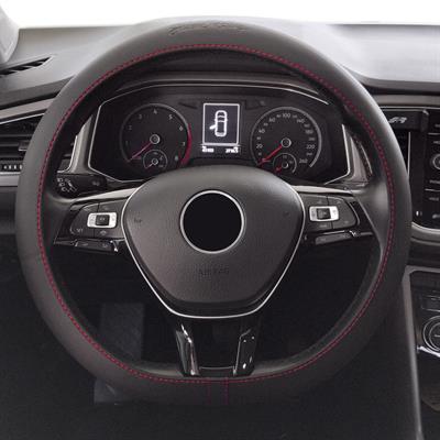 Steering wheel cover Soft Skin Black red seam