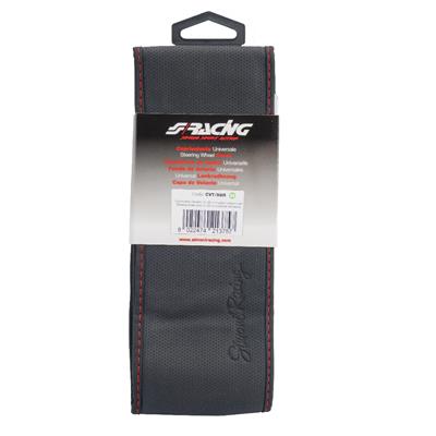 Coprivolante Soft Skin Black cucitura rossa