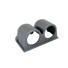 Portastrumenti orizzontale 2 fori carbon look